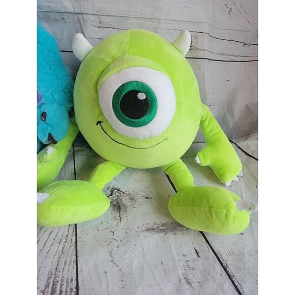 Monsters Inc. Sully & Mike Wazowski Stuffed Plush 15” Disney Store Pixar Set - Picture 5 of 9